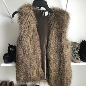 H and M fur vest